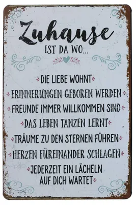 Productafbeelding van Vintage Blechschild Wanddecoratie 20 x 30 cm