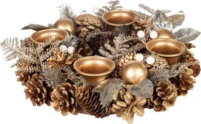 Immagine prodotto di Ghirlanda MagicHome Natale, dell'Avvento, dorata, 30 cm