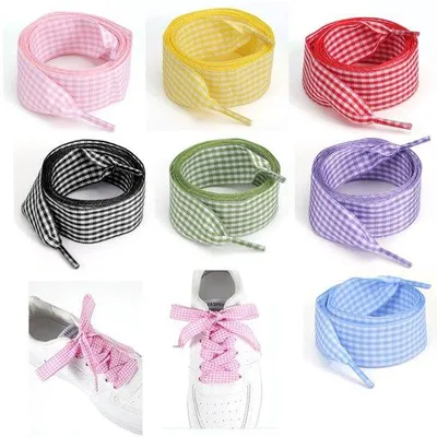 Produktbild von Schnürsenkel - Satin-Schnürsenkel - 7 Paar - Sneaker-Schnürsenkel - 120 cm - Runde Schnürsenkel - Platte Schnürsenkel - Satin-Schnürsenkel 120 cm - Schnürsenkel 120 cm - Schuhzubehör - Lint - Satin-Schnürsenkel - Platte Schnürsenkel - Satin-Schnürschnürsel - Laces