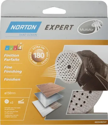 Produktbild von Set mit 5 Norton-Schleifscheiben, 150 mm, Körnung 180