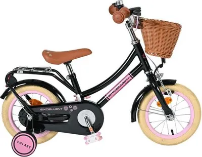 Produktbild von Volare Excellent Kinderfahrrad - Mädchen - 12 Zoll - Schwarz