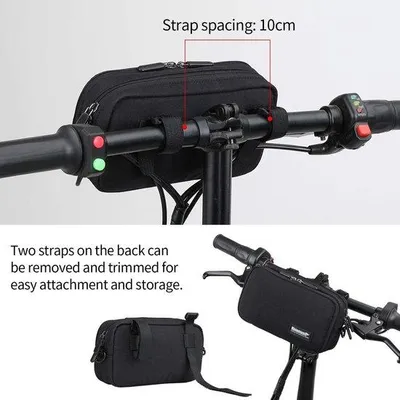 Produktbild von Famanu Fahrradtasche Multifunktional mit Regenhülle - Lenkertasche für Fahrrad - Umhängetasche