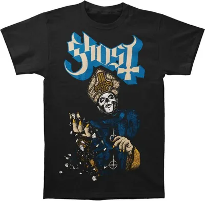 Image de Ghost - "Papa of the World" T-Shirt für Herren/Damen Uni RO432 (XXL) (Schwarz)