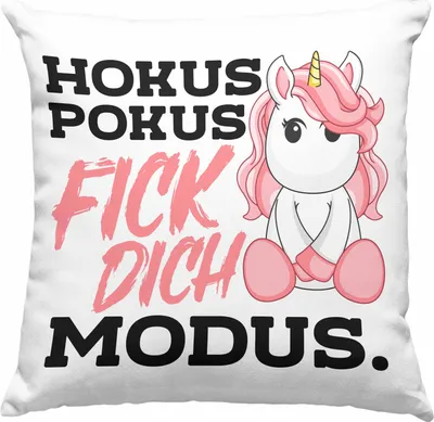 Produktbild von Trendation - Lustige Ich Hasse Menschen Deko-Kissen mit Füllung 40x40 Mit Spruch Einhorn  Deko-Kissen mit Füllung 40x40 Geschenk Mama Freundin Kollegin Geschenkidee Arbeit Frauen (Rosa)