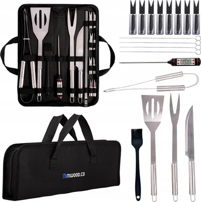 Produktbild von 4MWOOD.CO Grillzubehör, Grillwerkzeuge, Grillbesteck, 18in1 Set