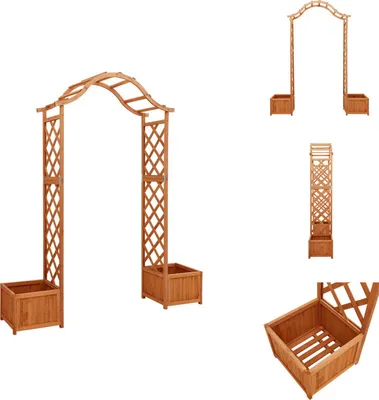 Produktbild von vidaXL Garten-Pergola mit Blumenkasten Massivholz Tanne - Rosenbögen, Gitter & Pergolen