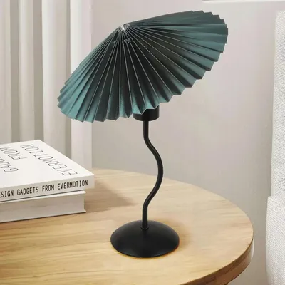 Zdjęcie produktu dla Lampa stołowa LED z abażurem regulowana przewodowa E27 33x45 cm