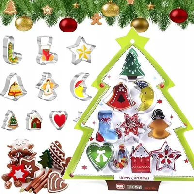 Produktbild von Karwil Weihnachtliche Ausstecher Edelstahl Kekseformen Set