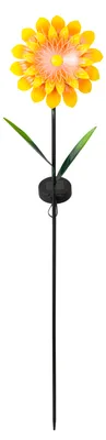 Produktbild von Dehner Solar-Stab Yara, Gartenleuchte mit warmweißem Licht, IP44, 19 x 93 x 13 cm (B/H/T), Metall / Kunststoff, gelb