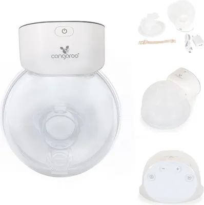 Produktbild von Cangaroo Milchpumpe elektrisch Eliria tragbar, Fassungsvermögen 180ml, Ventil weiß