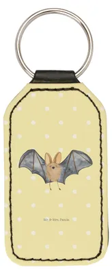 Produktbild von Mr. & Mrs. Panda schlüssel anhänger Fledermaus Flügel - Gelb Pastell - Geschenk, schlüsselbund, Schlüsselanhänger Mit Spruch, Lustige Sprüche, Taschenanhänger, kunstleder