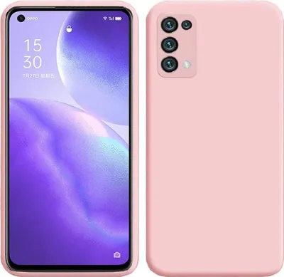 Produktbild von OPPO Reno 5 5G Hülle, LaimTop Flüssig Silikon Soft Gummi Schutzhülle für OPPO Reno 5 5G Rosa