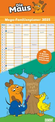 Produktbild von Die Maus 2025 - DUMONT Mega-Familienkalender mit 6 Spalten - Familienplaner mit 2 Stundenplänen und Ferientabelle - Hochformat 30,0 x 70,0 cm