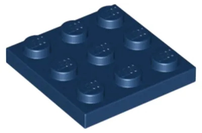 Produktbild von 5x LEGO Platte 3 x 3 (11212) - Dunkelblau
