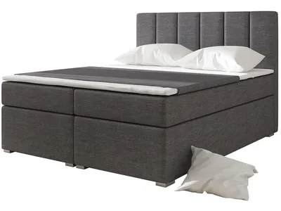 Produktbild von NABBI Gepolstert Doppelbett mit Stauraum Birma 180 - grau