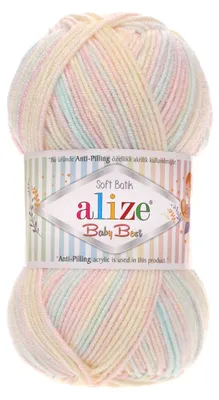 100g Baby-Strickgarn ALIZE Baby Best Batik 6655, Antipilling, Babywolle, Farbwahl