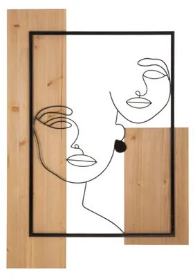 Imagen del producto de Panel mural de Mauro Ferretti, frontal, de 63x2x90 cm, color marrón oscuro