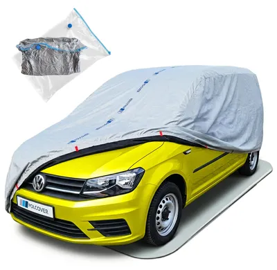 Produktbild von POLCOVER Autoabdeckung Wasserdicht Abdeckplane Auto Atmungsaktiv Sonne, Staub, Hagelschutz, UV-Schutz L (451-470cm) 11 mm Van/Kombivan - Autoplane Autohülle Winter & Sommer
