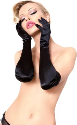 Zdjęcie produktu dla Satin Gloves 7702 black S/L
