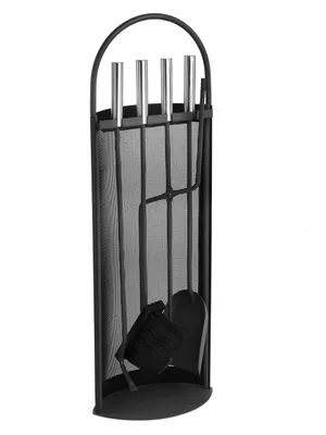 Produktbild von Lienbacher Kaminbesteck, 66cm, 4-teilig, schwarz, beschichtet mit Griffen aus Edelstahl, 21.02.844.2