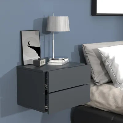 Produktbild von VCM Nachtschrank | Wandschublade | Wandboard | Nachttisch | Maße ca H. 30 x B. 45 x T. 32 cm - Usal L 45 cm