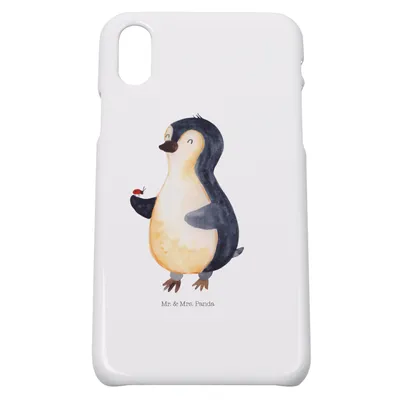 Produktbild von Mr. & Mrs. Panda Iphone 10 Handyhülle Pinguin Marienkäfer - Weiß - Geschenk, Aufmerksam, Freude, Cover, Glück, Liebe, Handy, Hülle, X, Kleine Wunder