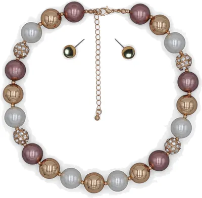 Produktbild von Steuer Modeschmuck Schmuck-Set Metall 42+8cm mehrfarbig bunt 445000024