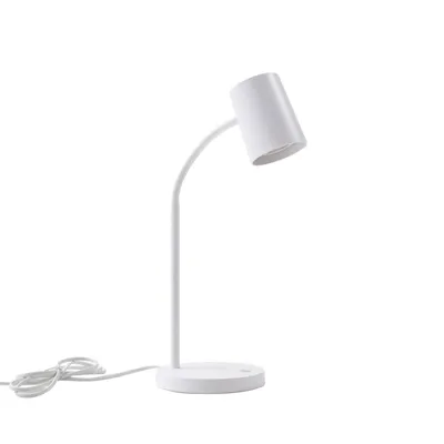 Produktbild von Lindby Tischleuchte Radka, weiß, Kunststoff, GU10, Flexarm