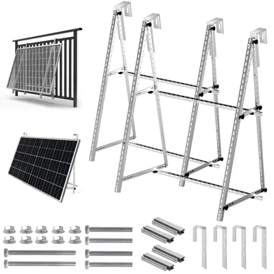 Produktbild von PV Halterung 118CM Verstärkter Solarmodul Befestigung Balkonkraftwerk 0°-90° Aufständerung