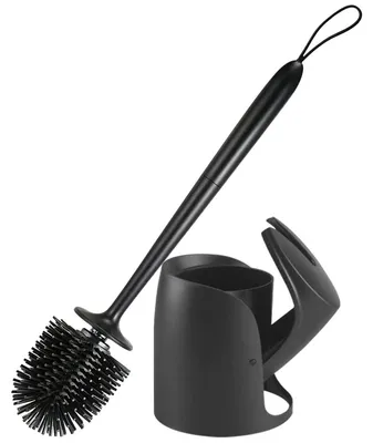 Image de Omgoods - Brosse de toilette en silicone avec support et système de fermeture automatique