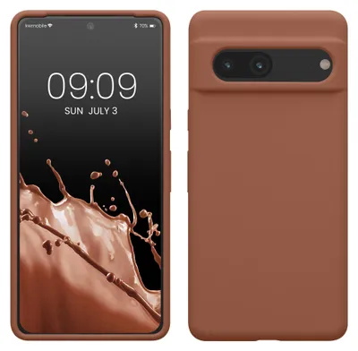 Produktbild von kwmobile Handyhülle für Google Pixel 7 Hülle, für Pixel 7 Case - Hülle Silikon - kabelloses Laden - Mokka