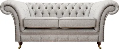 Image de Meuble rembourré Gris Canapé deux places Salon Chesterfield
