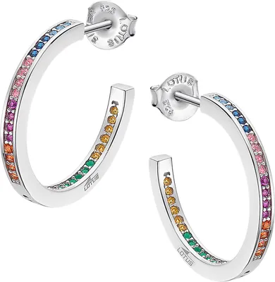 Image de Lotus Silver Créoles Femmes Lotus Silver Mothers Love Boucles d'oreilles D2JLP1937-4-7