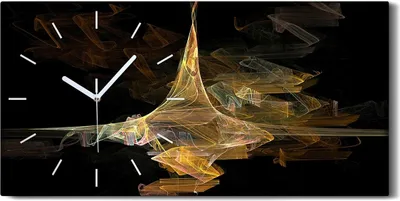 Produktbild von Wohnzimmer-Bild Leinwand Uhr Quarz 60x30 digitales fraktales Kunst - weiße Hände