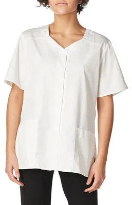 Productafbeelding van WonderWink dames zomerjasje met knoopsluiting - Wit - Maat S
