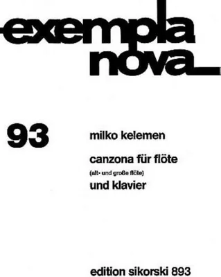 Produktbild von Canzona für Flöte (Alt- undgroße Flöte) und Klavier
