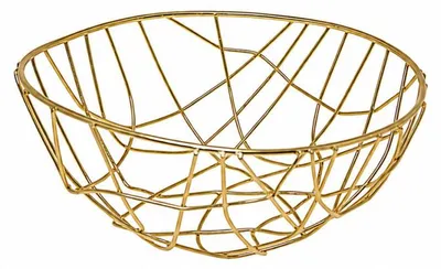 Produktbild von Goldfarbener Brotkorb aus Eisen, 24 x 24 x 10 cm