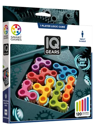 Obrázek produktu pro SmartGames IQ Gears – Kompaktní logická hra s 120 úkoly