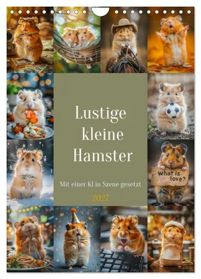Produktbild von Lustige kleine Hamster (Wandkalender 2027 DIN A4 hoch), CALVENDO Monatskalender