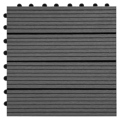 Produktbild von WPC-Terrassenfliese Basic dunkelgrau - anthrazit