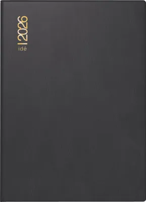 Image de rido® idé® 70-13 202 906 Agenda de poche modèle Technique I 2026 - 1 semaine / 2 pages, 10 x 14 cm, 144 pages, noir