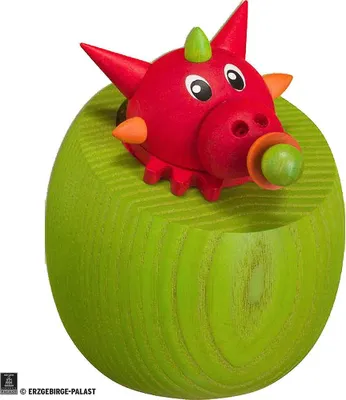 Produktbild von Räucherdrache Mamas Liebling - Kugelräucherfigur (8cm) von Seiffener Volkskunst