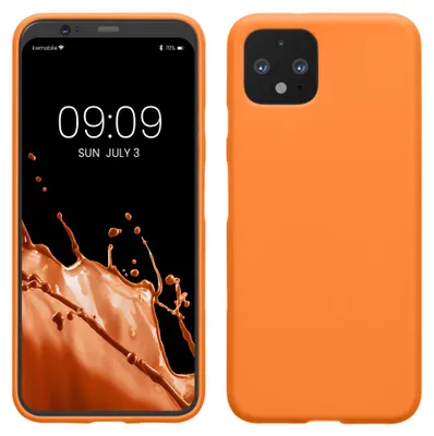 Produktbild von kwmobile Handyhülle für Google Pixel 4 Hülle - TPU Case - Kabelloses Laden - Schutzhülle Cover in Fruity Orange