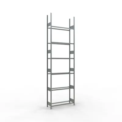 Produktbild von Rädergrundregal 4500x1300x400 mm - 6 Ebenen á 1300 mm, verzinkt
