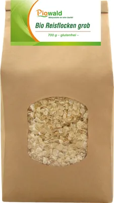 Produktbild von Piowald Reisflocken grob - 700g, glutenfrei