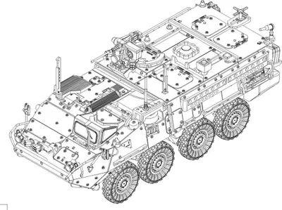 Image de Véhicule de commandement M1130 Stryker / 1:72