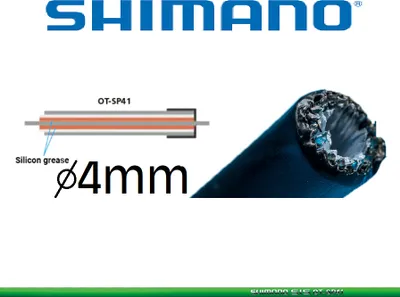 Produktbild von Shimano 1m Schaltaußenhülle SP41 4mm grün