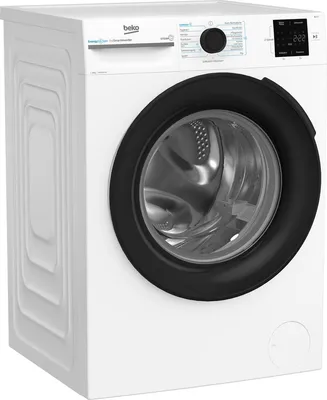 Produktbild von Beko BM3WFU3841X 8 kg Frontlader Waschmaschine, 60 cm breit, 1400 U/Min, Kindersicherung, SteamCure, 15 Programme, weiß