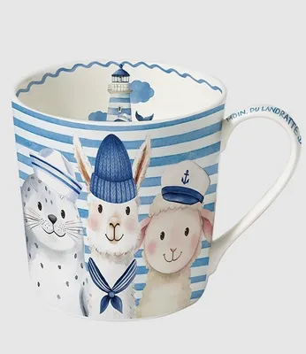 Produktbild von Kaffeebecher Küstenbande, Tasse Kaffee, Teetasse, Seehund, Schaf, Alpaka
