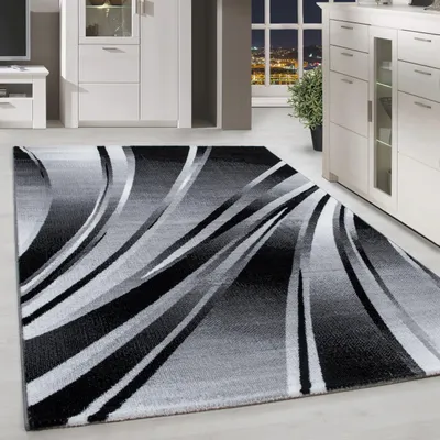 Produktbild von Homebyhome Teppich Wohnzimmer Abstrakt Wellen Design Modern, Weicher Kurzflor Teppich Pflegeleicht, Grösse: 240x340 cm
